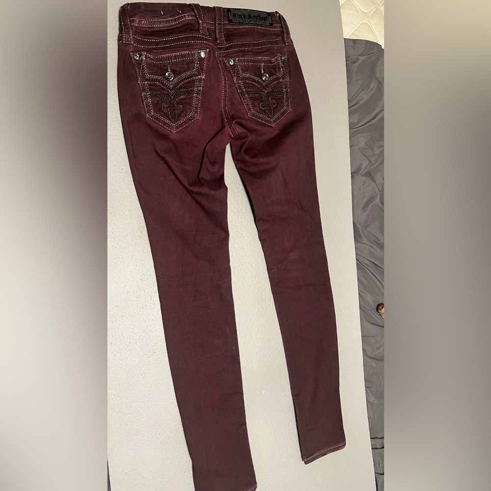 Burgundy Rock Revival Size 25 Jeans